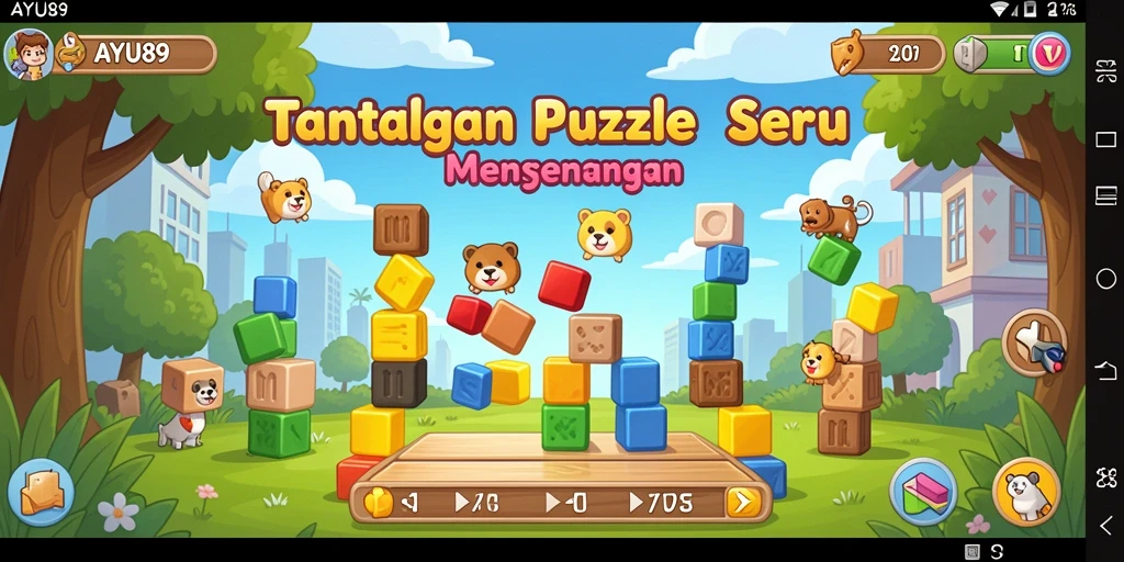 Tampilan gameplay AYU89 dengan tantangan Puzzle yang mengasyikkan.