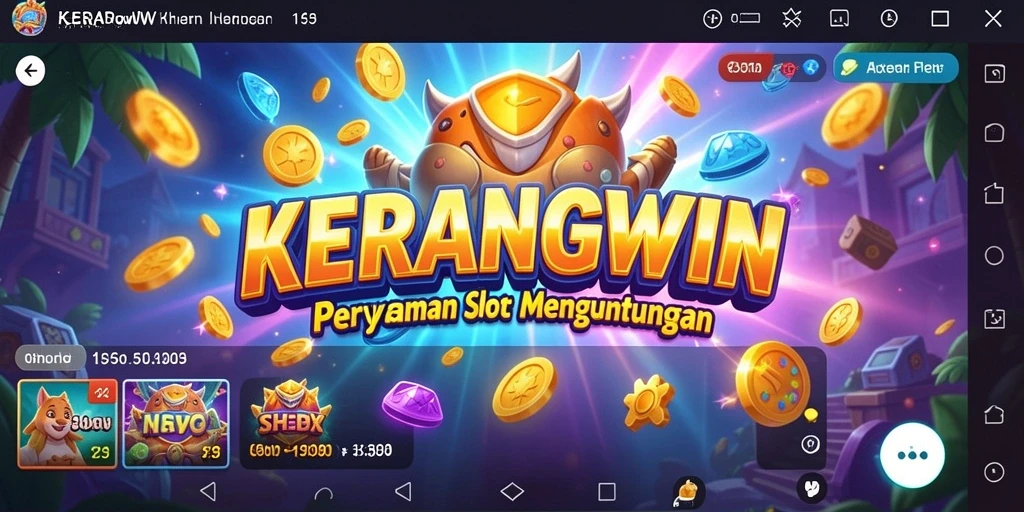 Tangkapan layar gameplay KERANGWIN menampilkan slot yang penuh warna.