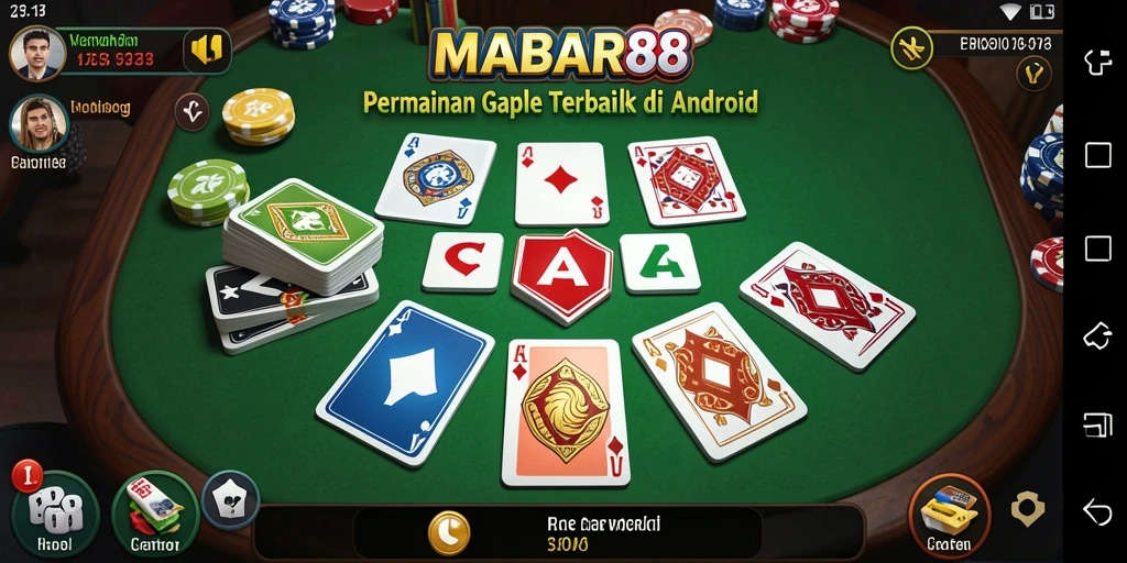 Tampilan gameplay Gaple dalam MABAR88 yang seru dan interaktif.
