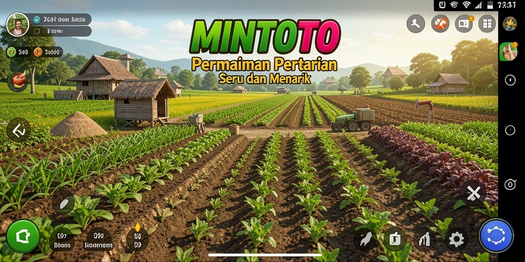 Tampilan gameplay MINTOTO yang seru saat berkebun.