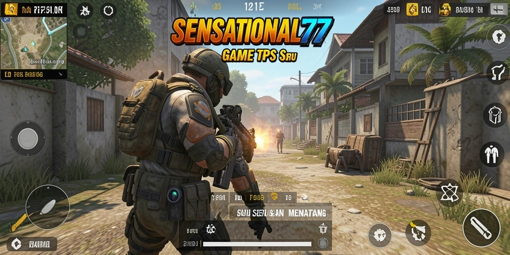 Tangkapan layar SENSATIONAL77 menampilkan aksi intens dalam game TPS.