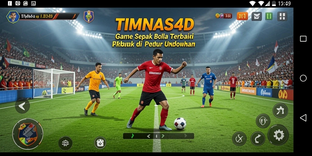 Tangkapan layar TIMNAS4D menampilkan gameplay menarik sepak bola.