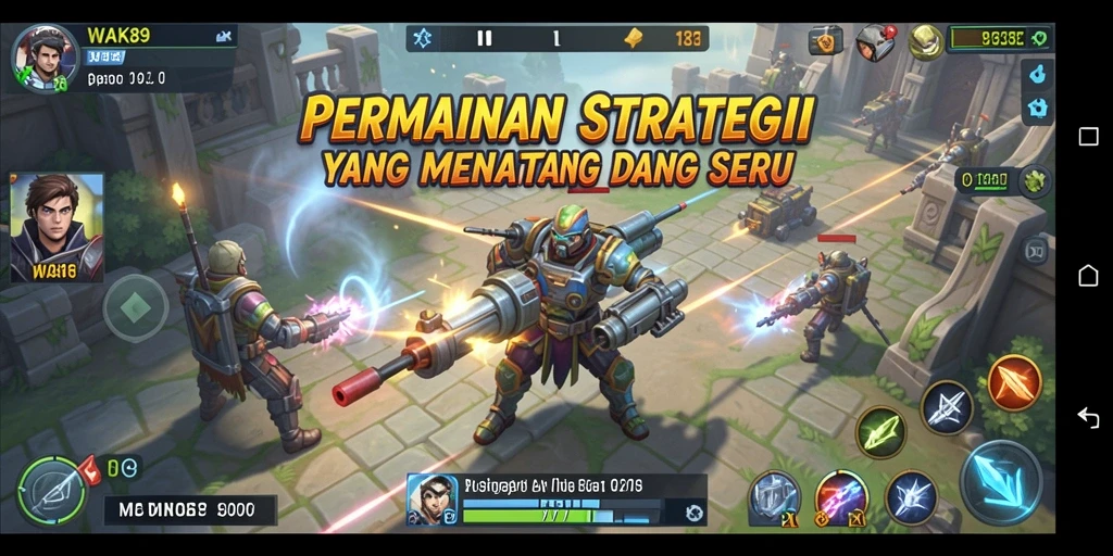 Tampilan gameplay seru dan mendebarkan di WAK89.